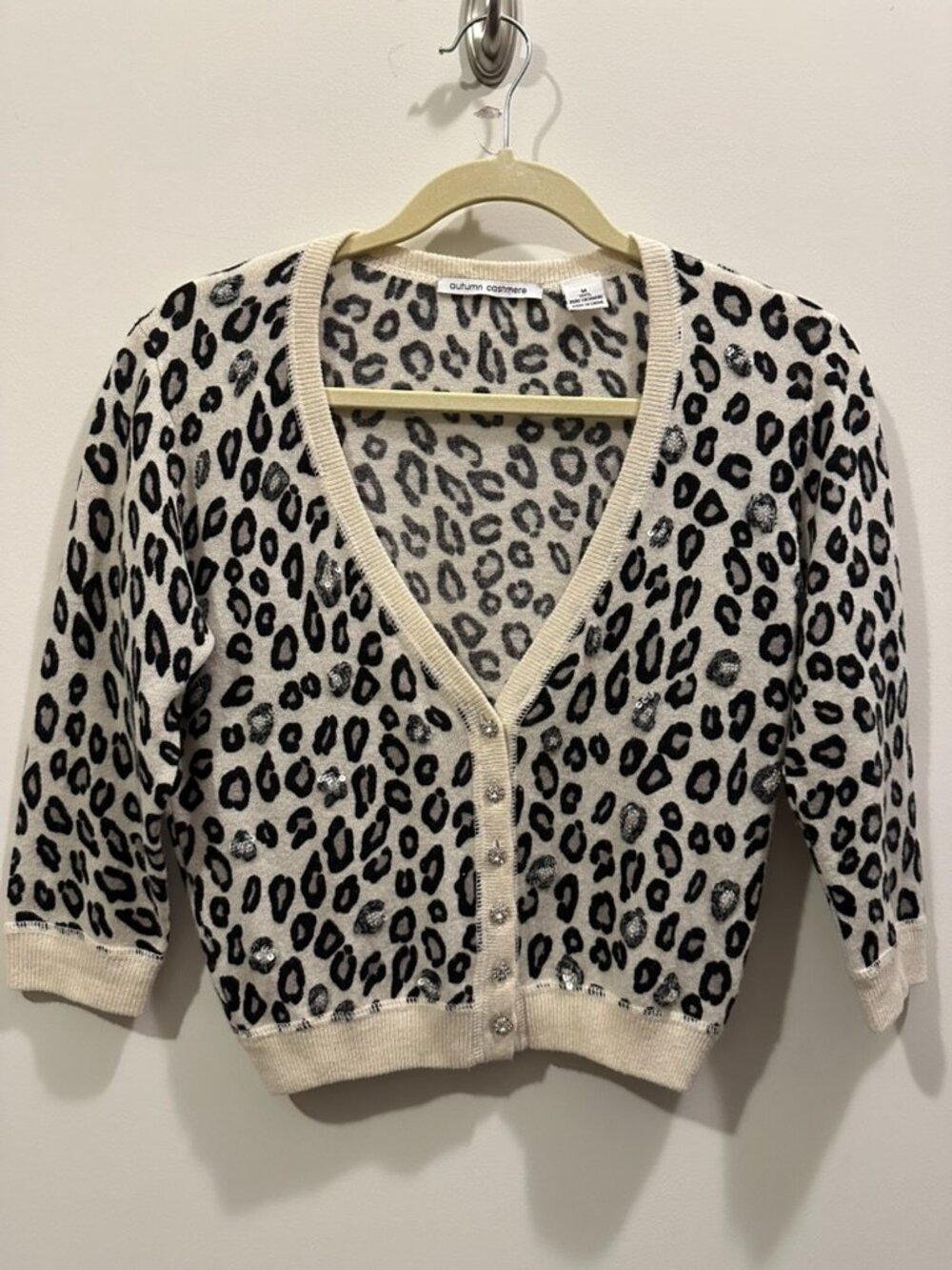 Autumn Cashmere Leopard Print Cardigan